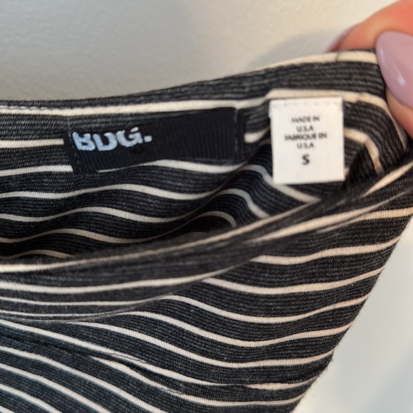 High wasted fitted skirt. Black with white stripes. Never worn before! - Picture 2 of 5